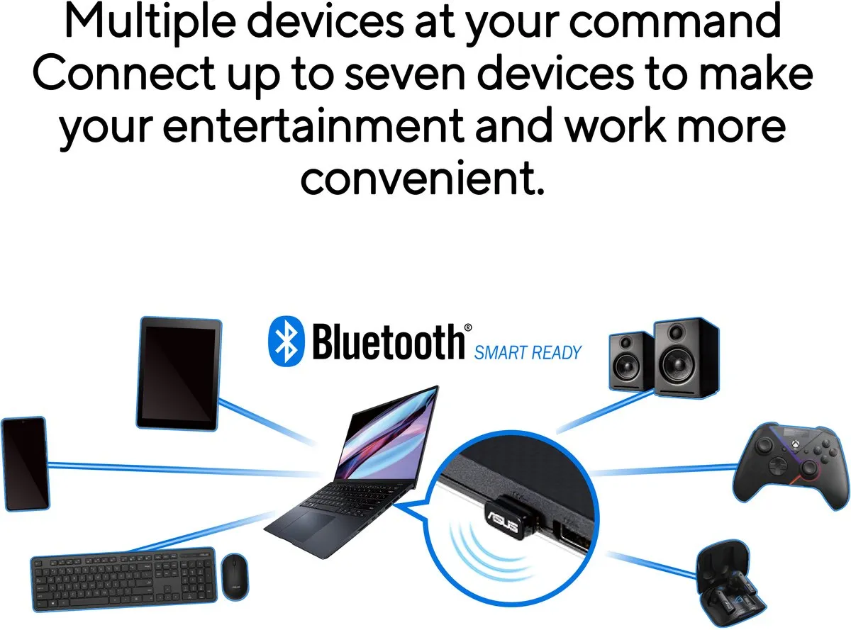ASUS USB-BT540 Bluetooth 5.4 Adapter - Zwart - afbeelding 6 van 6
