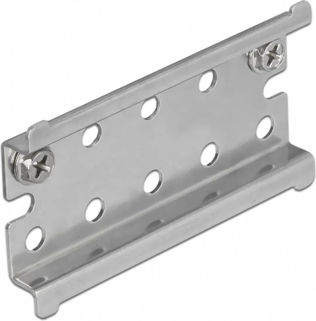 Delock DIN-rail met eindstop