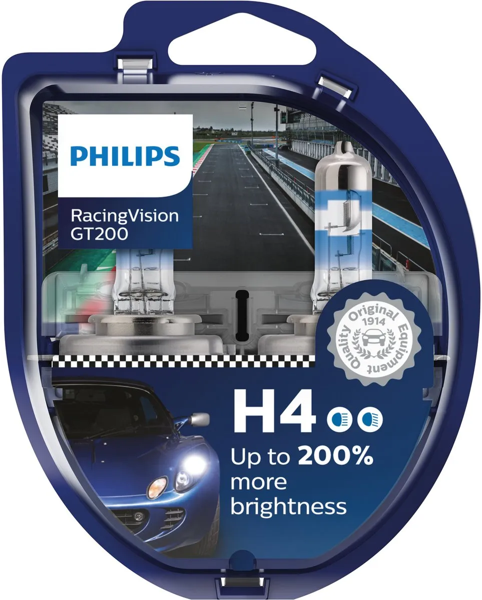 Philips Autolamp RacingVision H4 60/55W - 2 Stuks - afbeelding 6 van 6