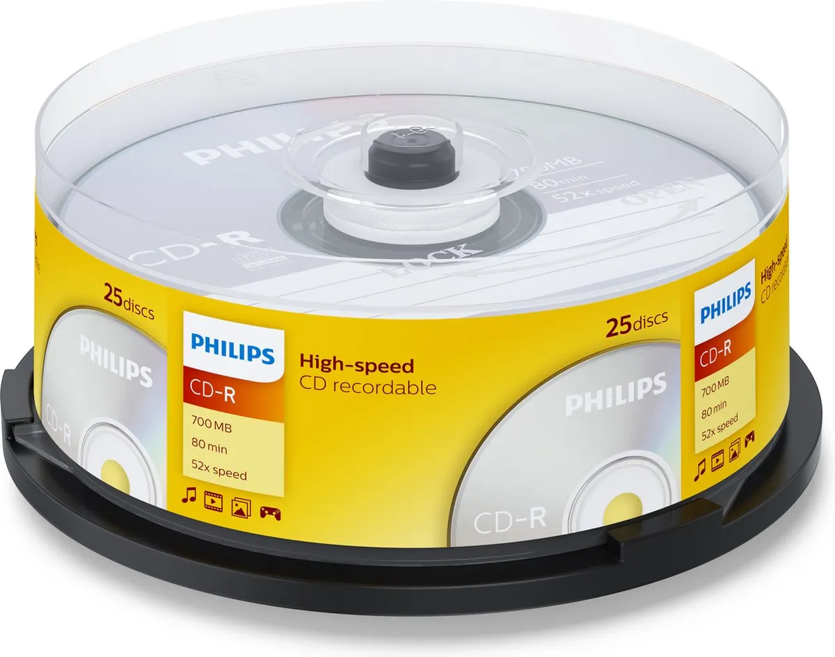 Philips CR7D5NB25 CD-R 700MB - 25 Stuks