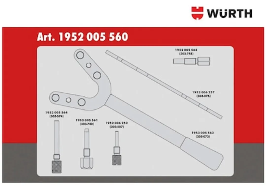 Würth Timinggereedschapset 6-delig - voor Ford 1.2-2.0 Benzine