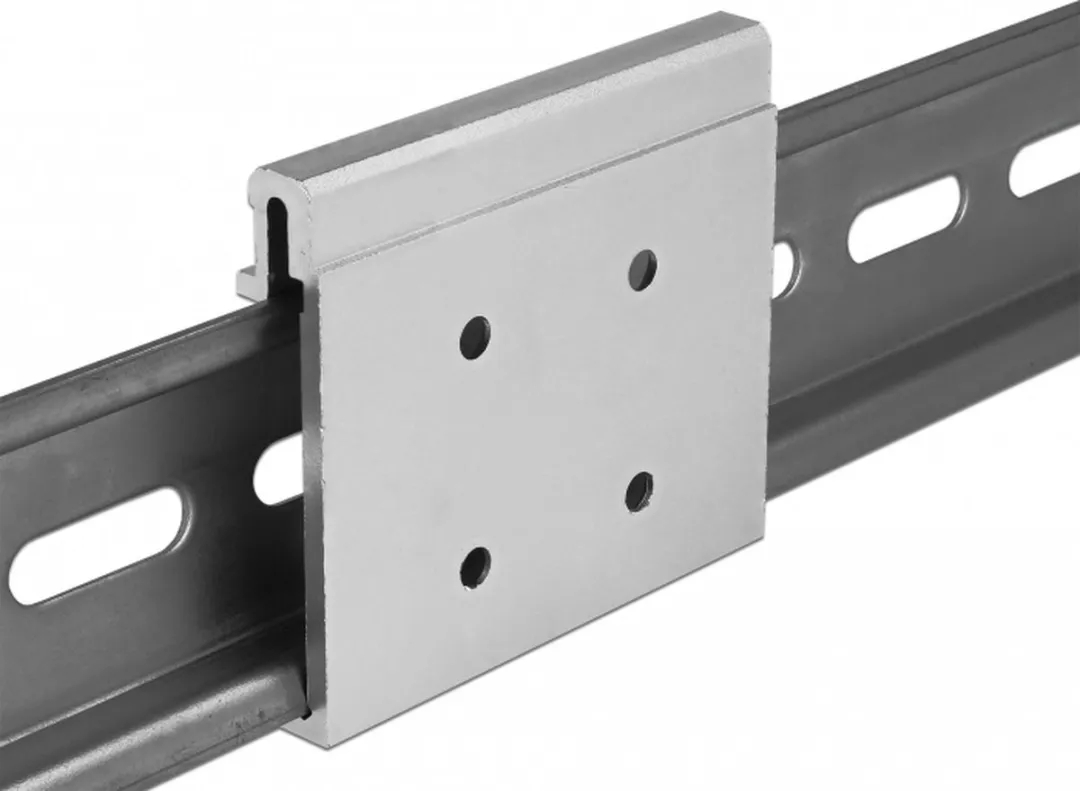 Delock Aluminium Montageclip DIN-rail - 4x M3 schroeven
