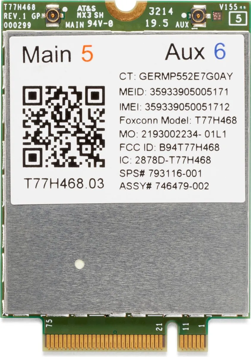 HP lt4112 LTE/HSPA+ 4G WWAN Module E5M74AA