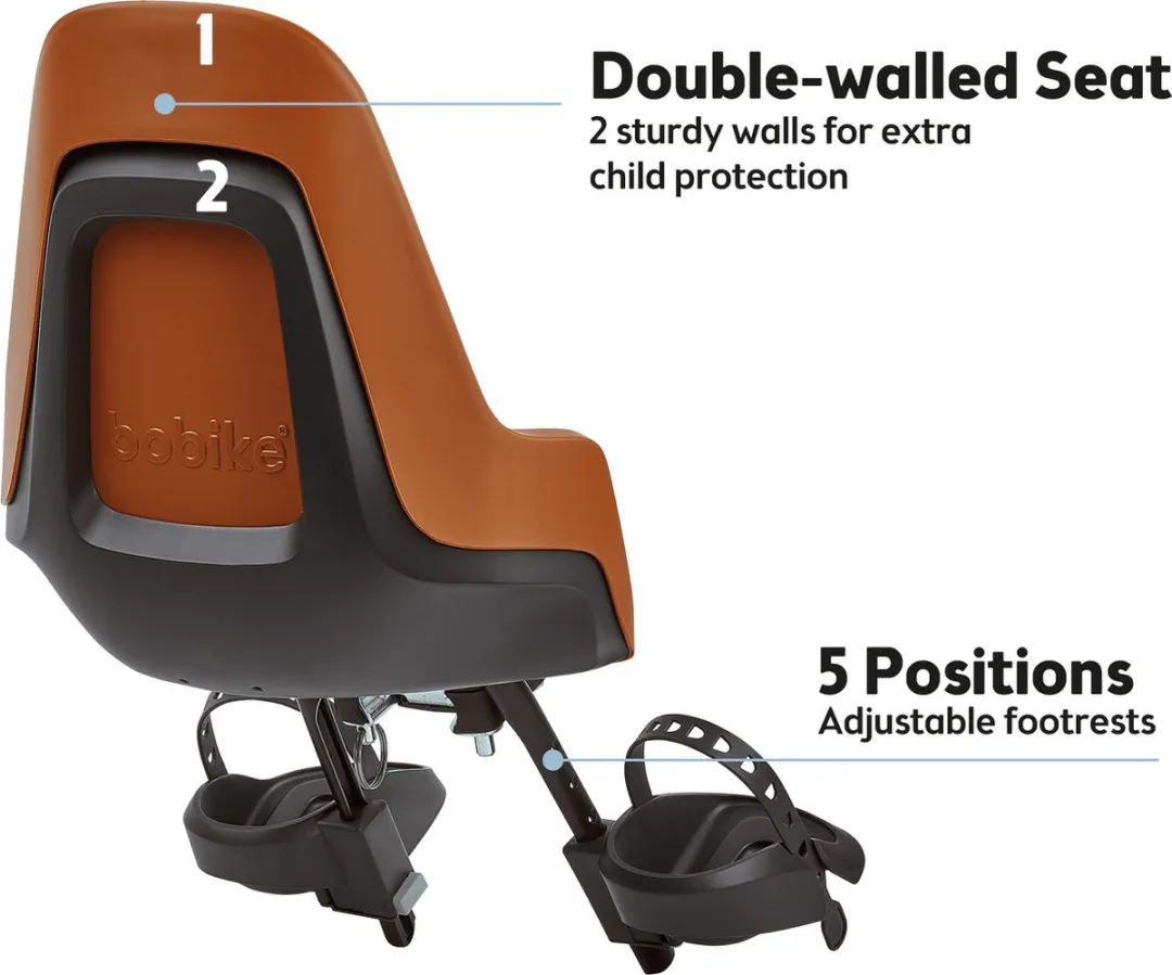 Bobike One Mini Fietsstoeltje - Choc Brown