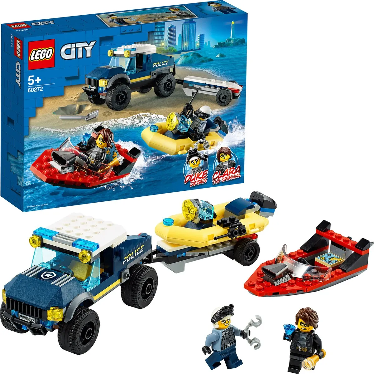 LEGO City Elite Politieboot 60272 - 166 Stukken