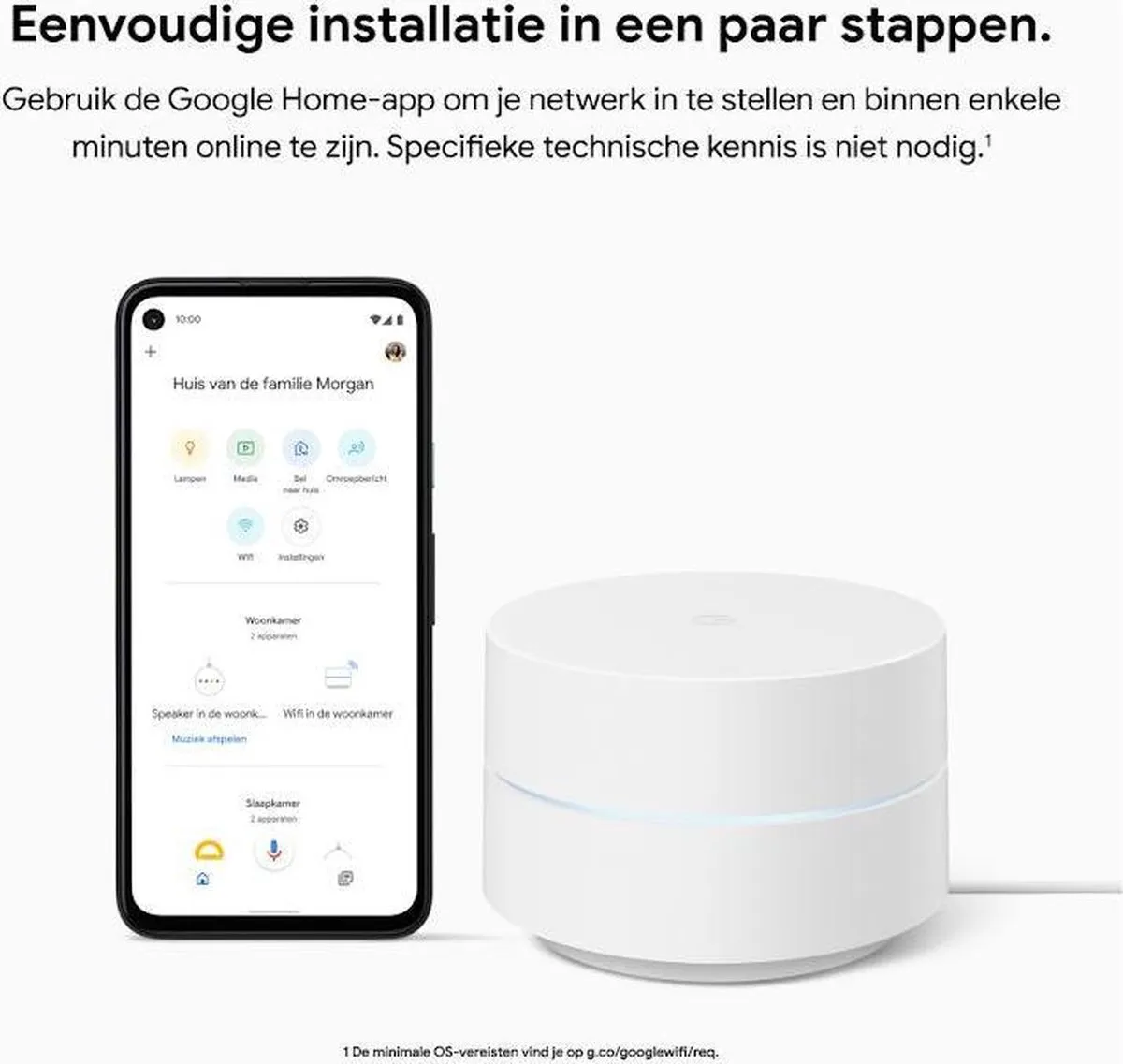 Google WiFi 3-pack Mesh WiFi - Dual-Band - Wit
