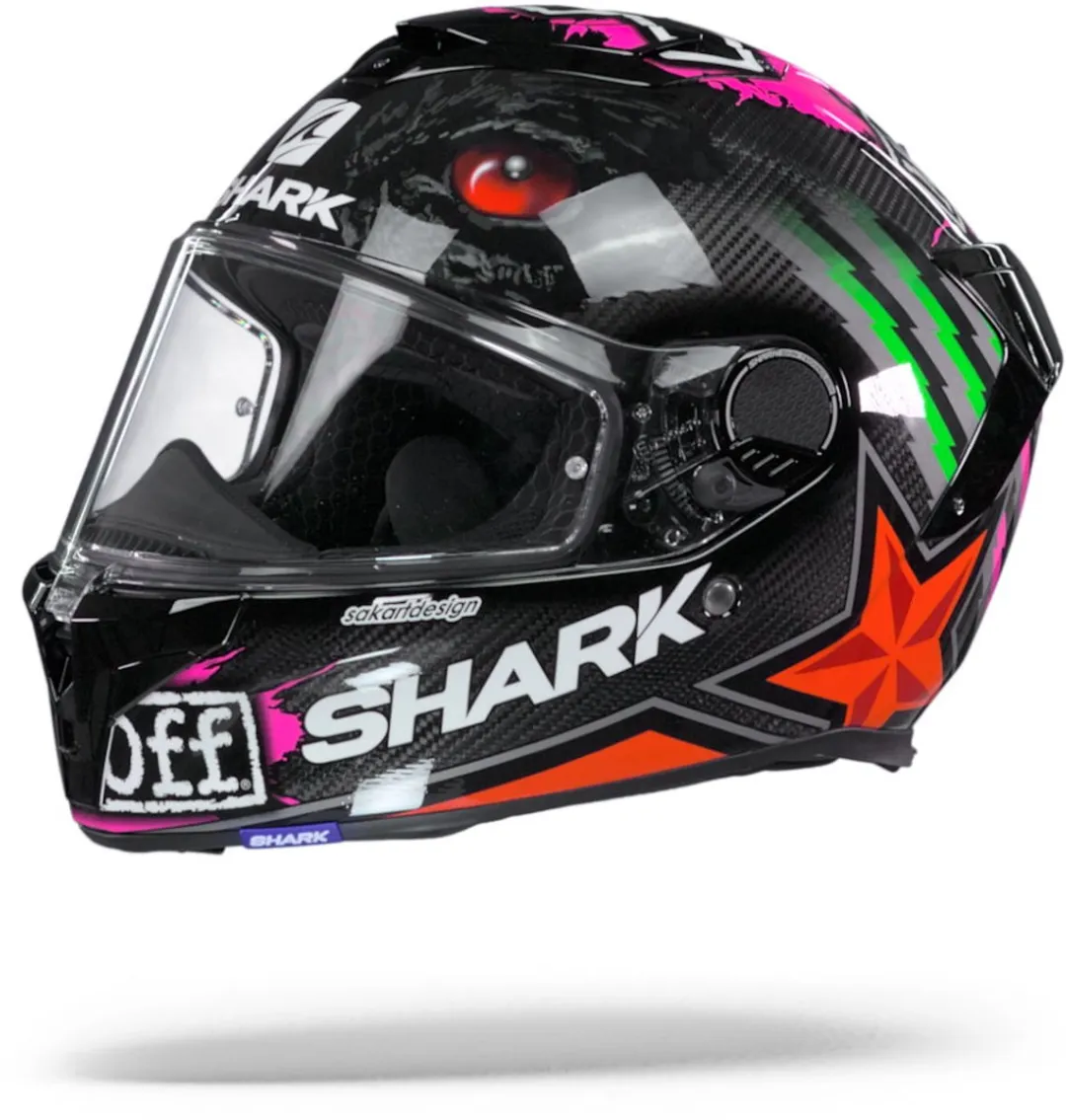 Shark Spartan GT Carbon Helm - XL - Carbon Red/Green