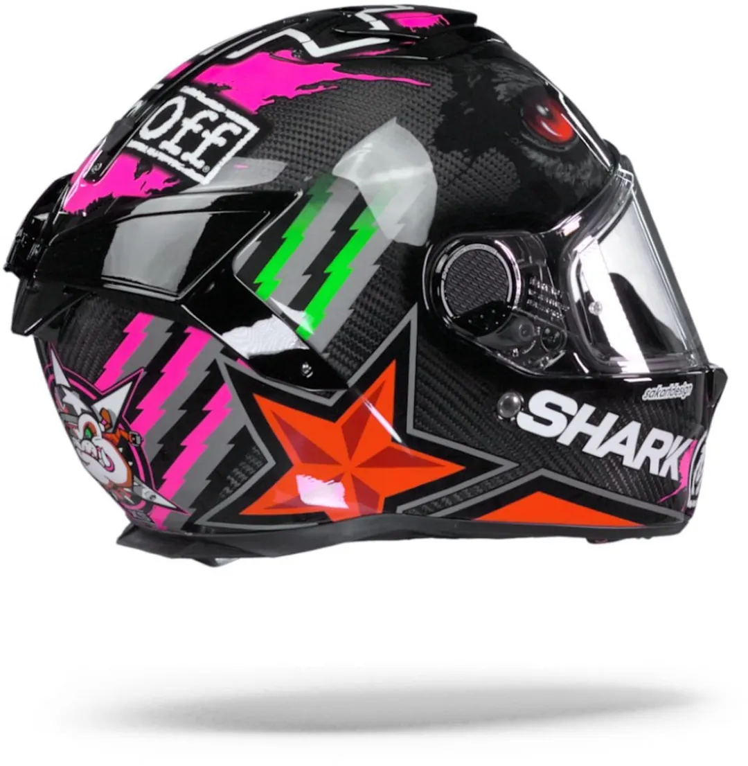Shark Spartan GT Carbon Helm - XL - Carbon Red/Green