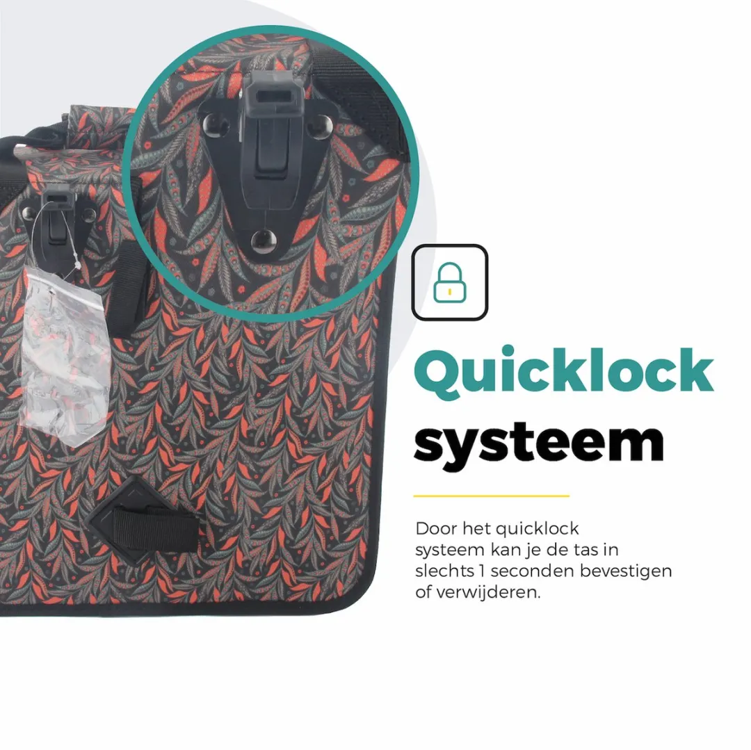 Voltano Enkele Shopper Fietstas 17L - Crimson Leaf