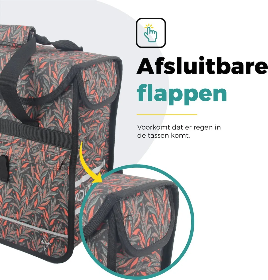 Voltano Enkele Shopper Fietstas 17L - Crimson Leaf