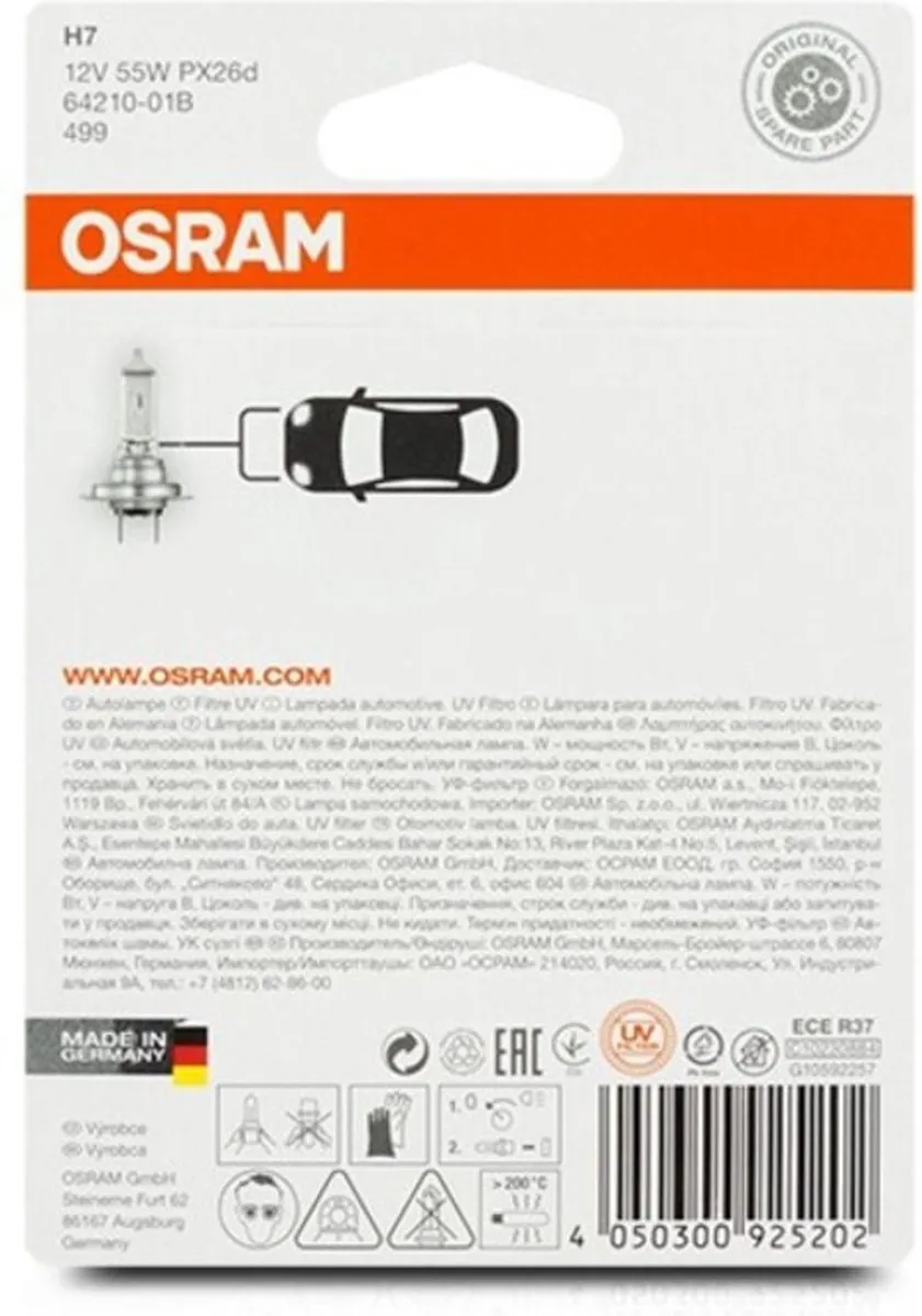 Osram OS64210-01B H7 Autolamp 12V 55W