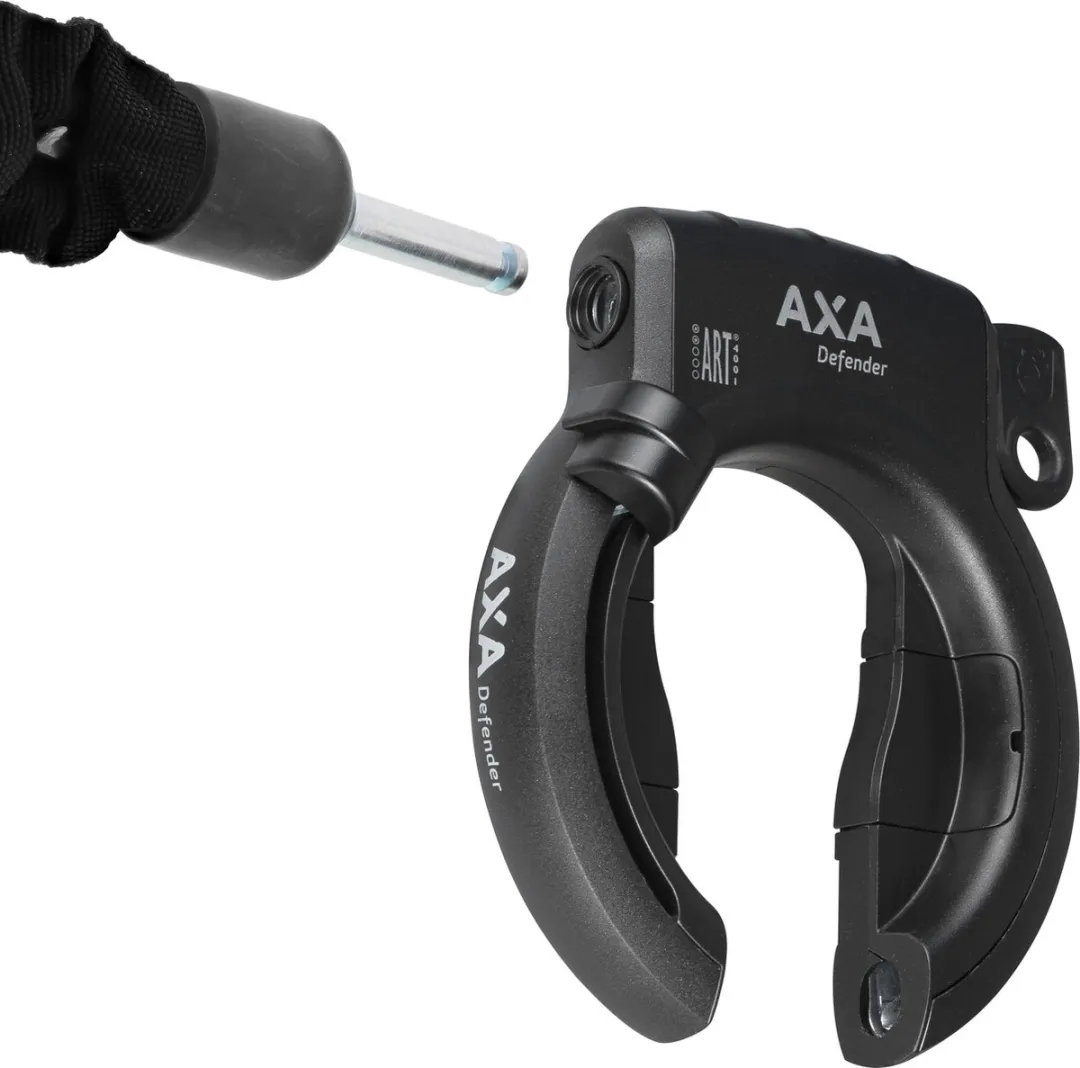 AXA Defender ART 2 Sterren Set - Frameslot + RLC Ketting 100cm - Zwart