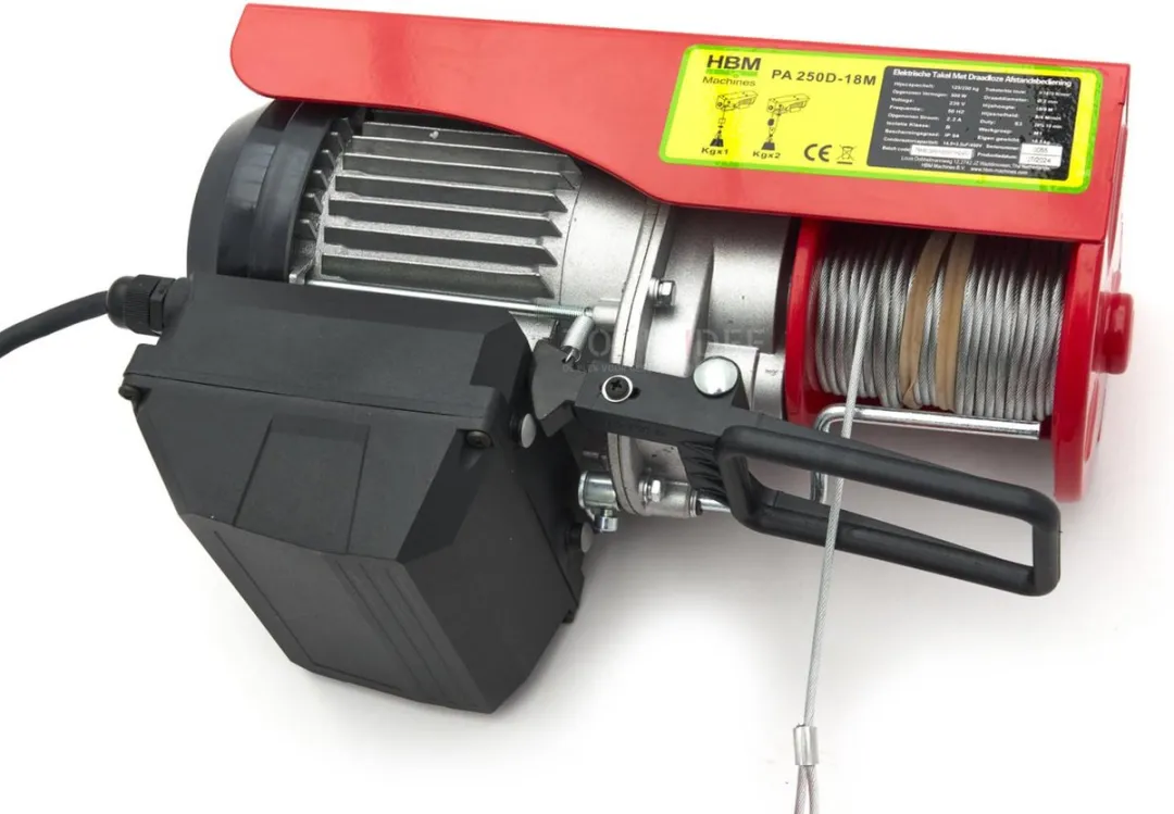 HBM 250 kg Elektrische Takel - Draadloos 18m