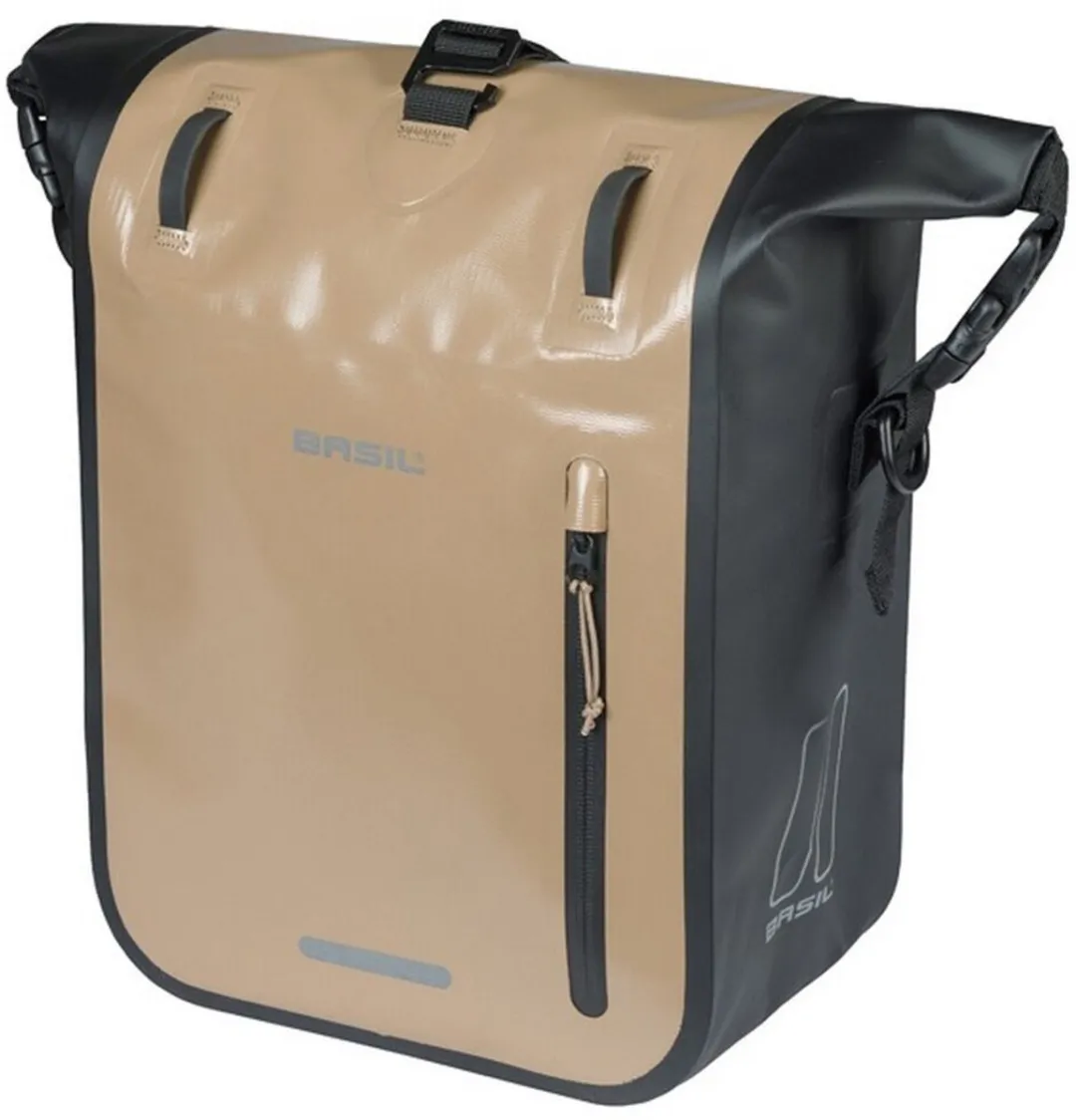 Basil Rivo Enkele Fietstas 15L - Zand
