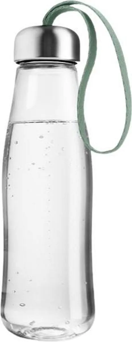 Eva Solo - Drinkfles 500 ml Glas Faded Green - Borosilicaatglas - Groen -