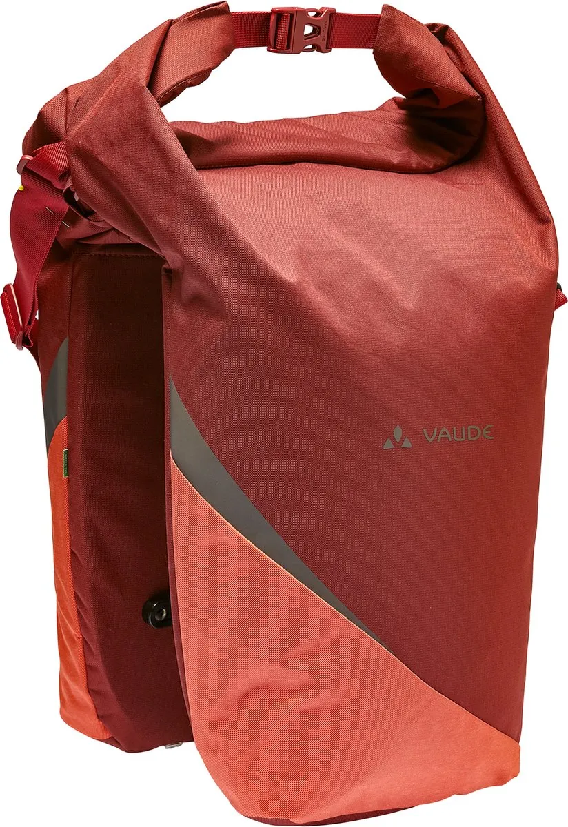 Vaude Road Master Urban Double Bike Bag - 1L - Donkerrood