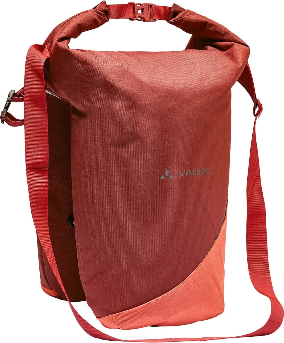 Vaude Road Master Urban Double Bike Bag - 1L - Donkerrood