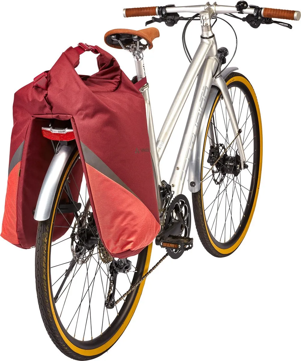 Vaude Road Master Urban Double Bike Bag - 1L - Donkerrood