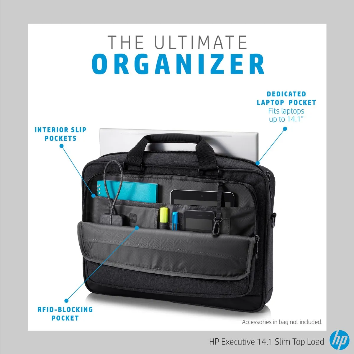 HP Executive Sleeve 14.1" 6KD04AA - Zwart
