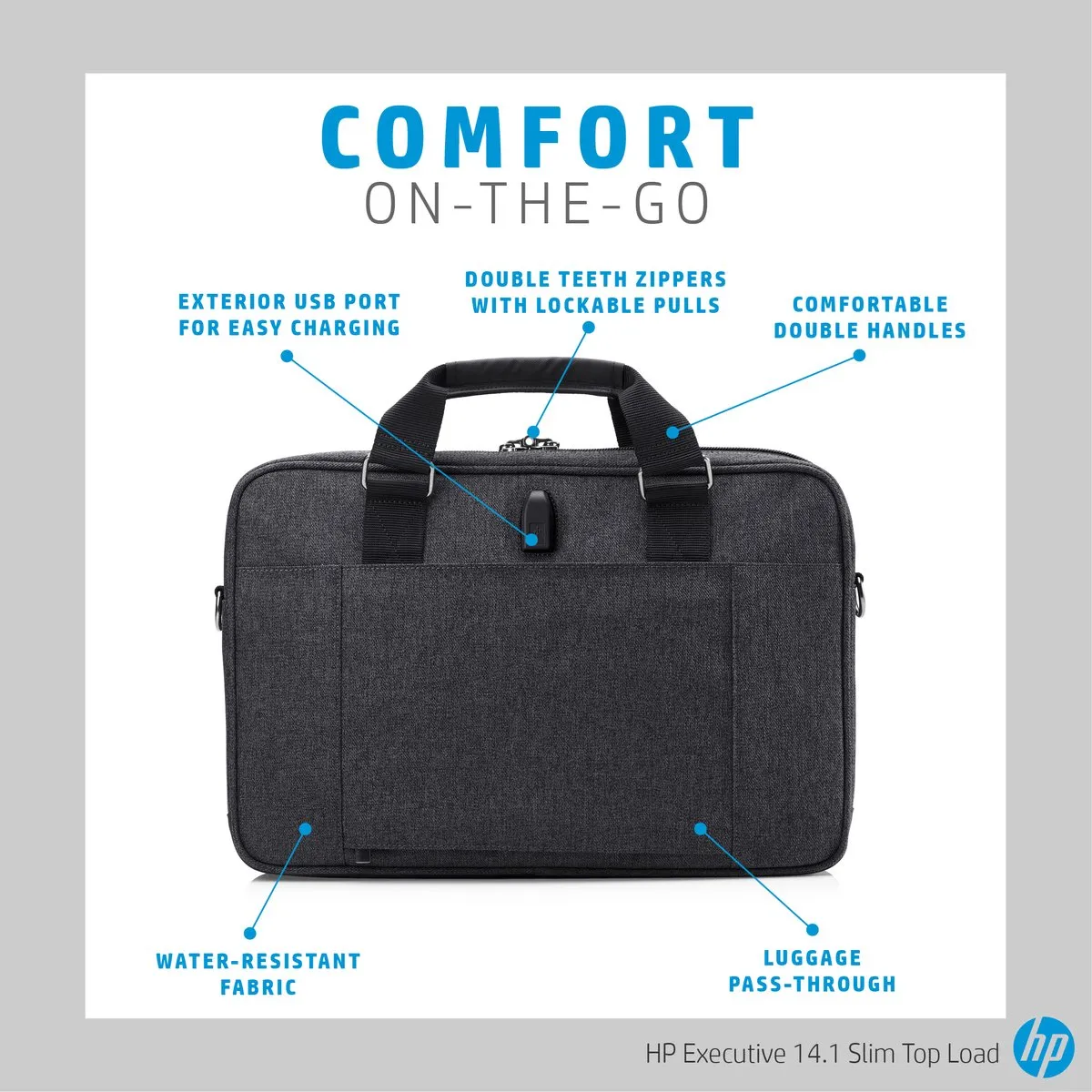 HP Executive Sleeve 14.1" 6KD04AA - Zwart