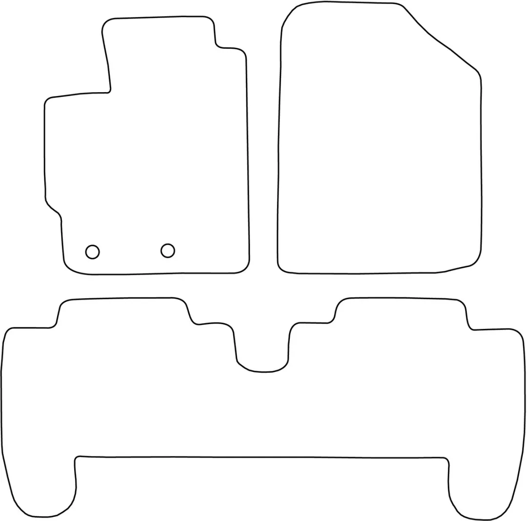Toyota Yaris II Veloursmatten - 4 Stuks Zwart