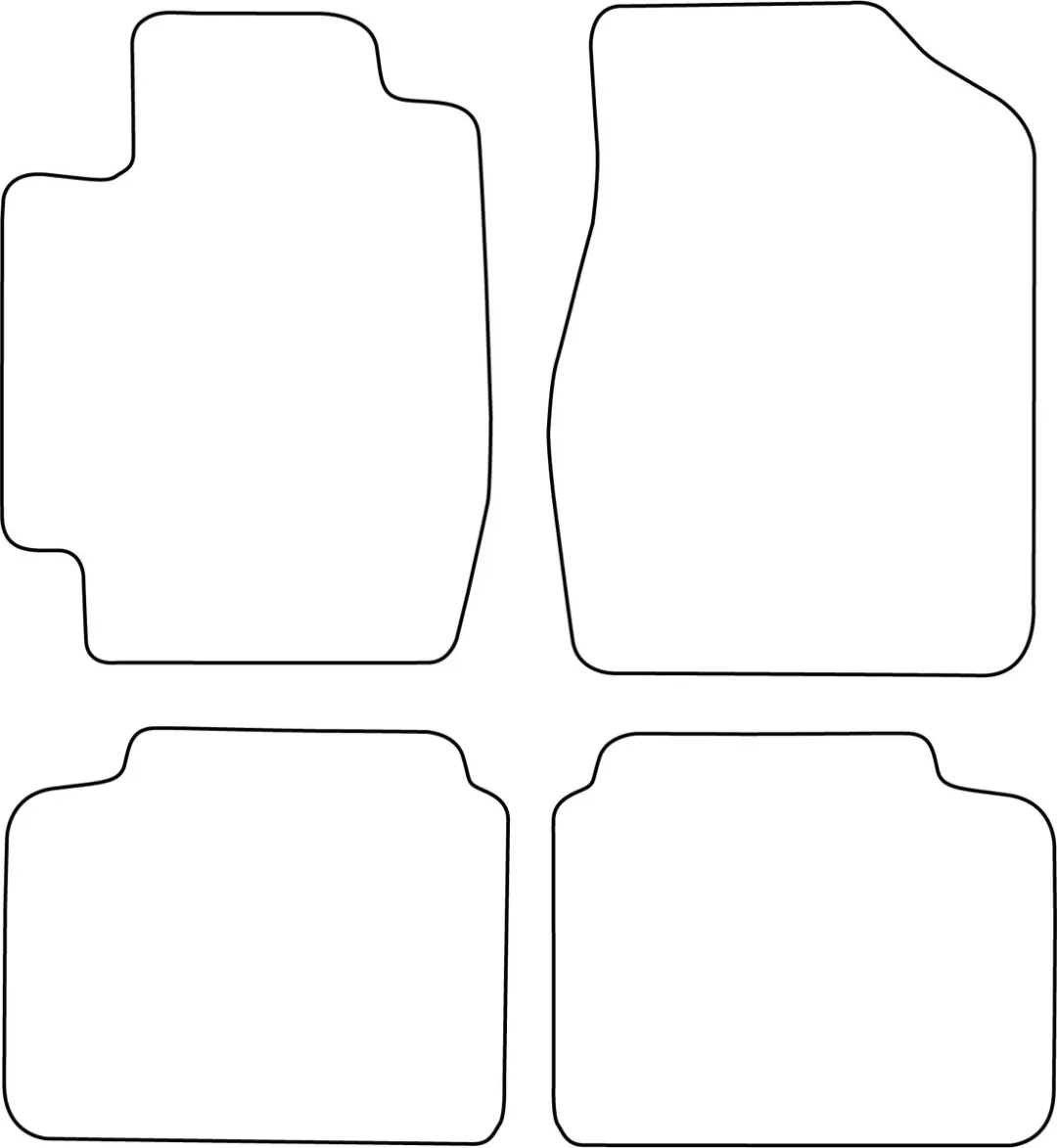Toyota Camry VI Velours Vloermatten - 4 Stuks - Zwart