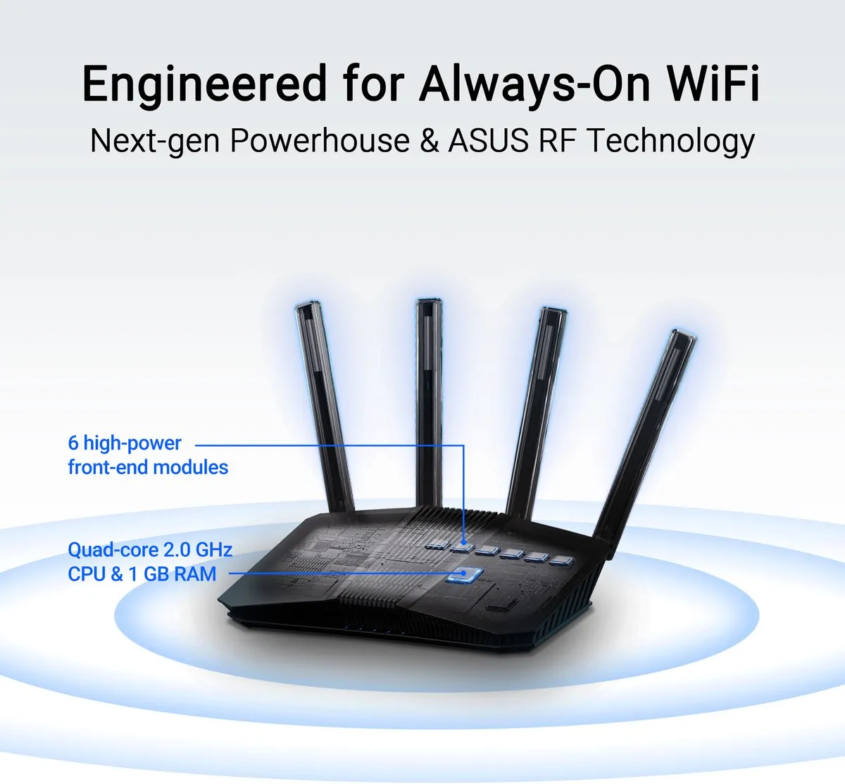ASUS RT-BE82U WiFi 7 Router - 6500 Mbps - Zwart