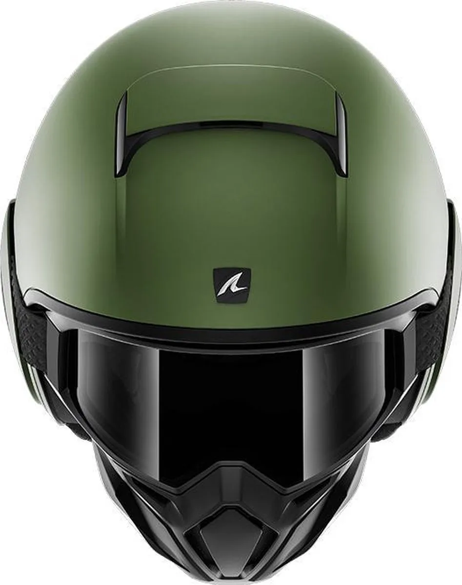 Shark Street Drak Blank Matte GMA Green Helm - XS