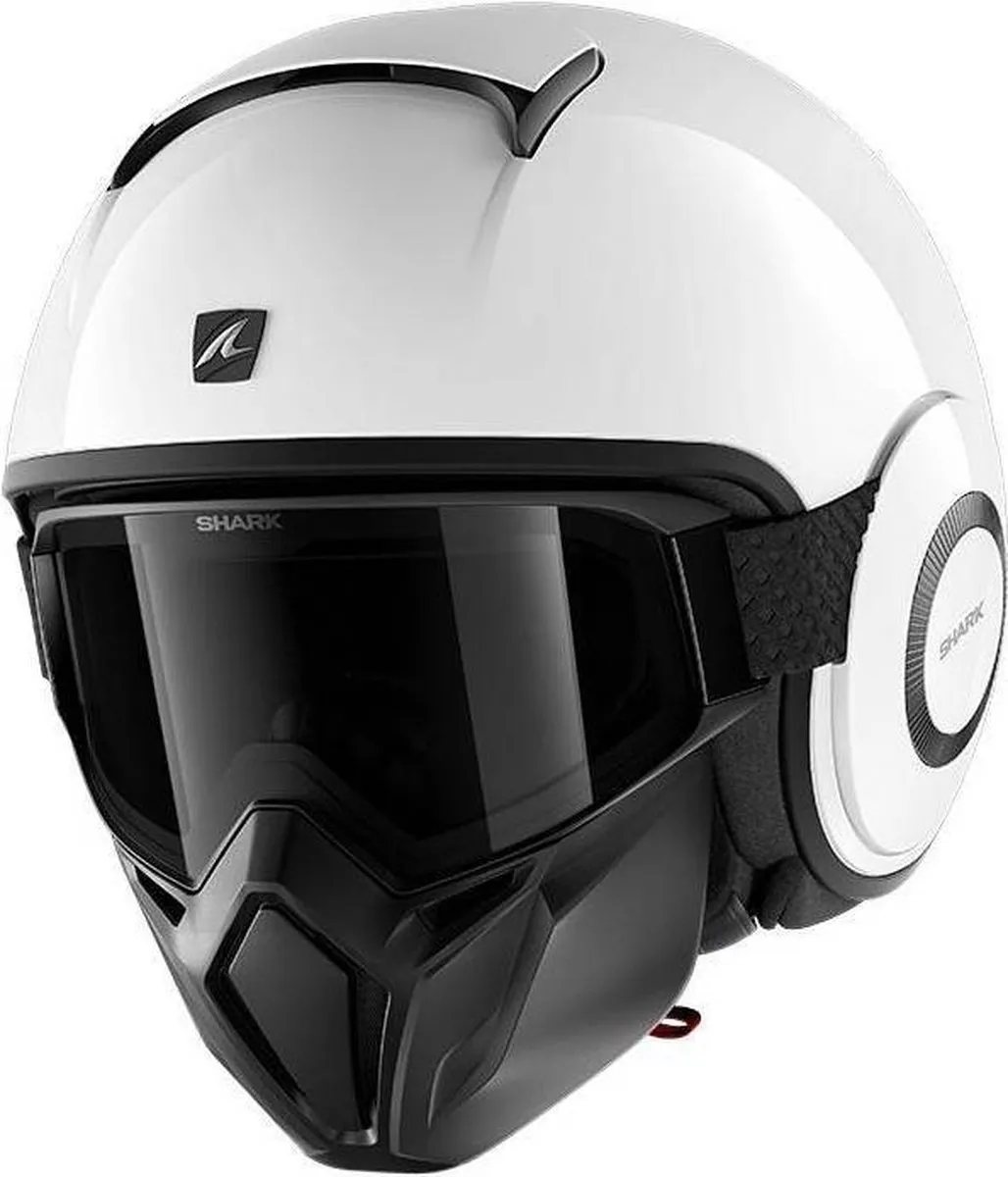 Shark Street Drak Blank Matte GMA Green Helm - XS - afbeelding 6 van 6