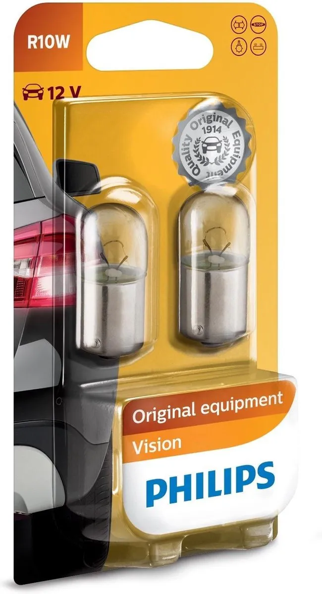 Philips Autolamp BA15s R10W - Set 2 Stuks - Wit - afbeelding 6 van 6