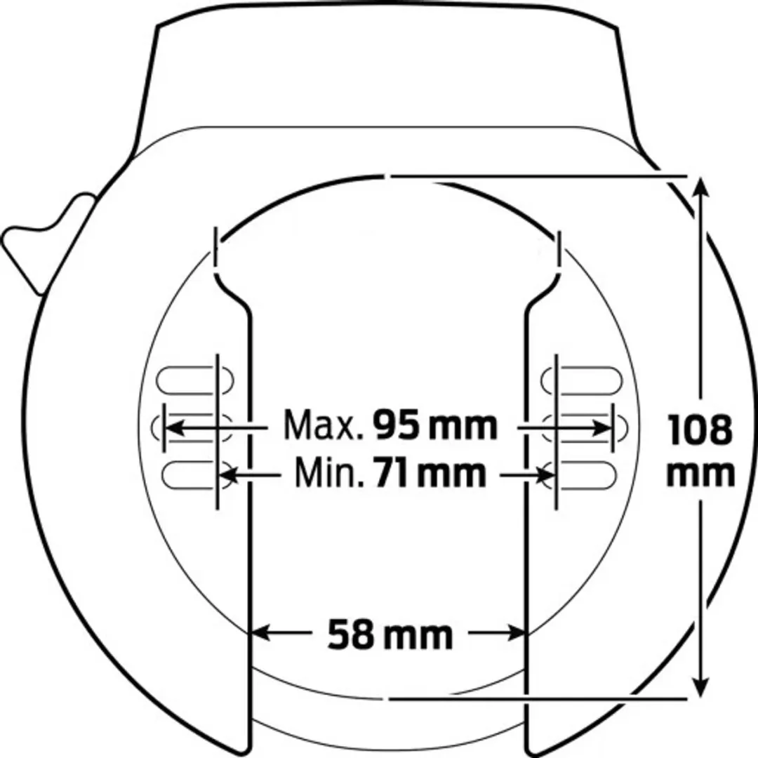 AXA Atlas ART2 ringslot - Standaard breedte - inclusief flexibele bevestigingstrip - Zwart