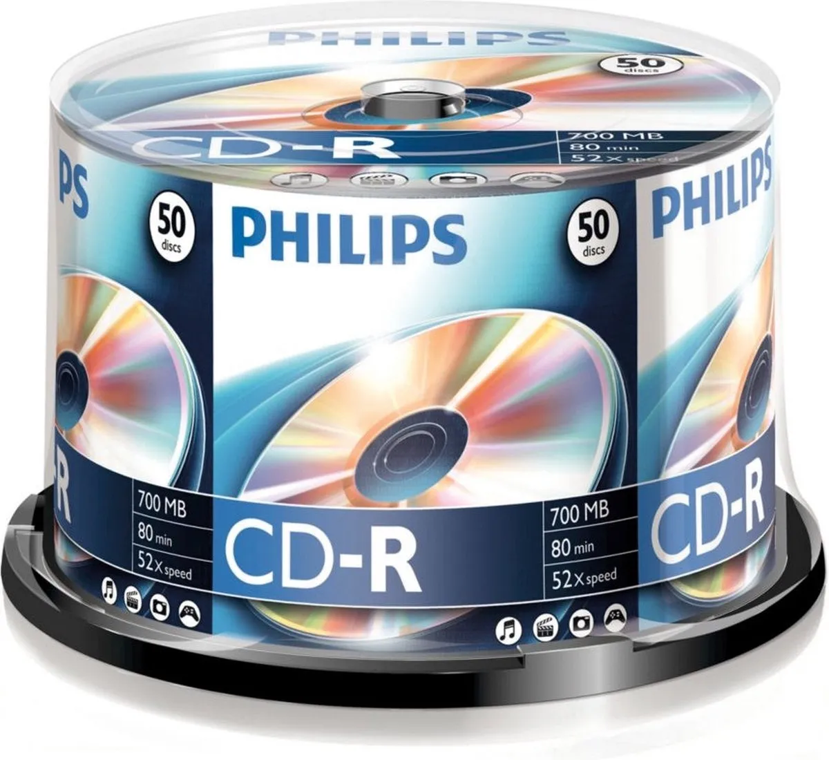 Philips CR7D5NB50 CD-R 50 Stuks - 700MB 52x