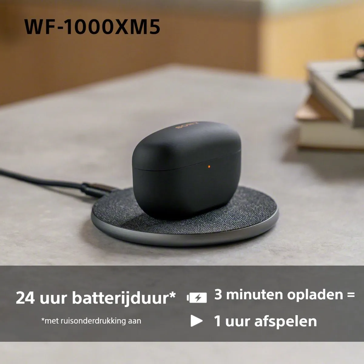 Sony WF-1000XM5 Noise Cancelling Oordopjes - Zwart