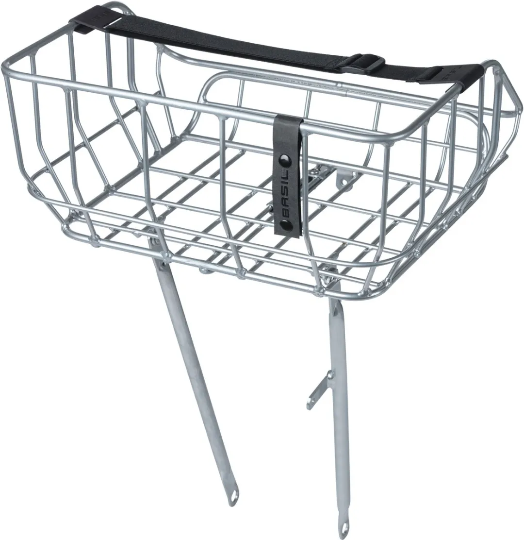 Basil Portland Fietsmand - Voorop 25L - Chroom - afbeelding 6 van 6
