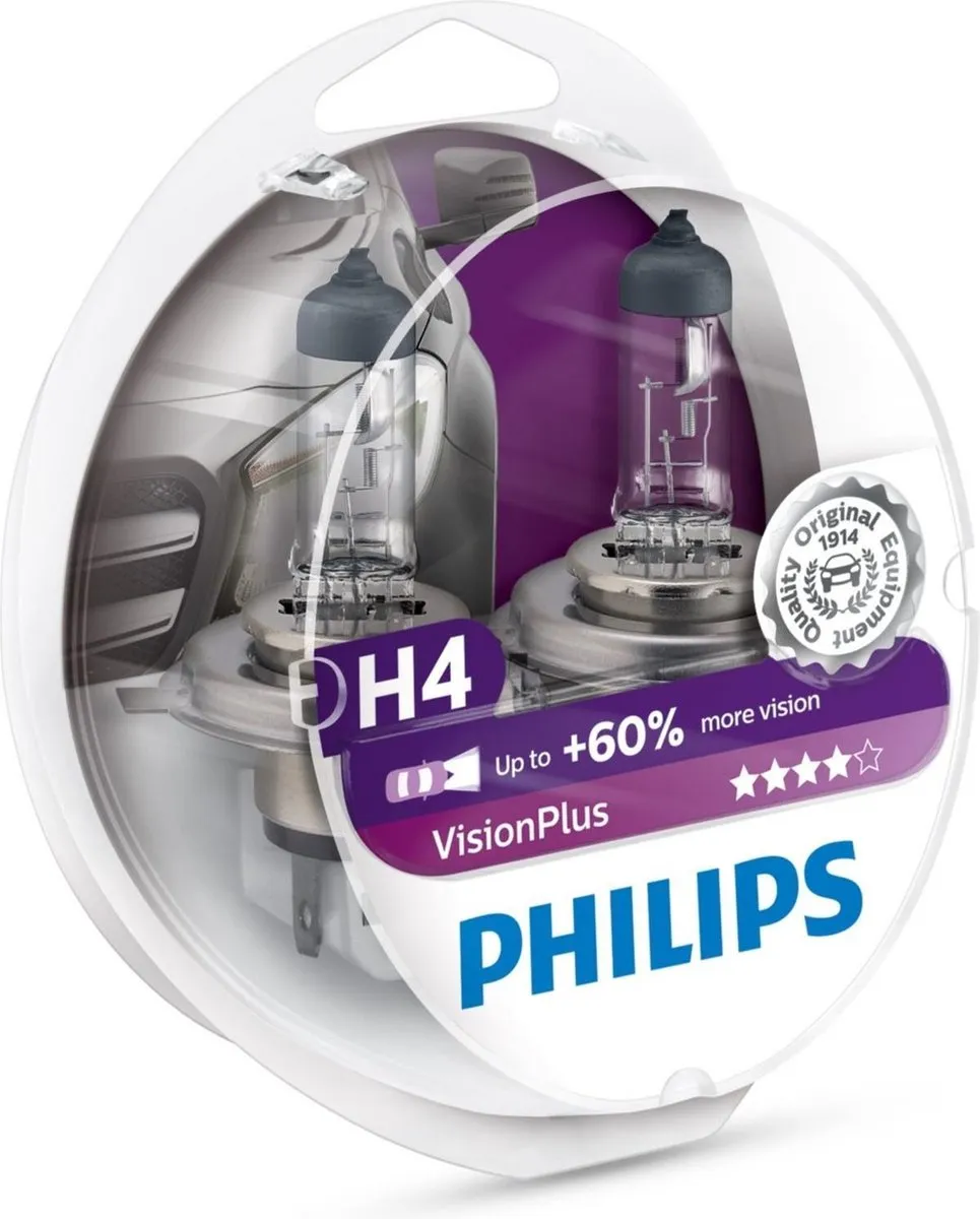 Philips H4 VisionPlus Set - 2 Stuks - Wit - afbeelding 6 van 6