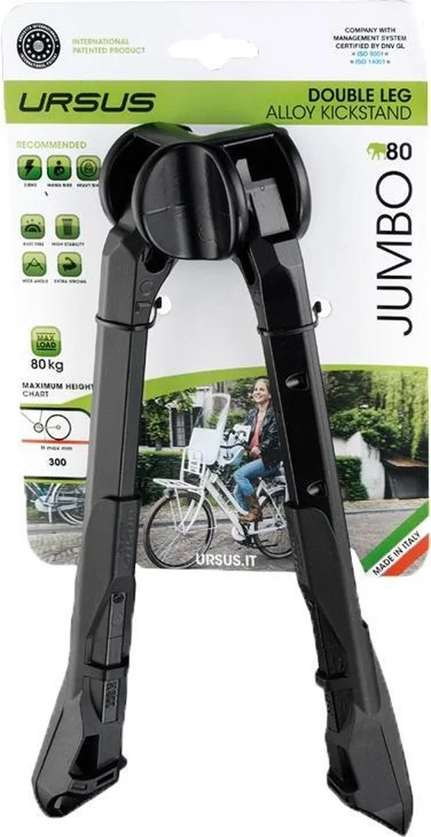 Ursus Jumbo 28 Inch Dubbele Fietsstandaard - 300mm - Zwart