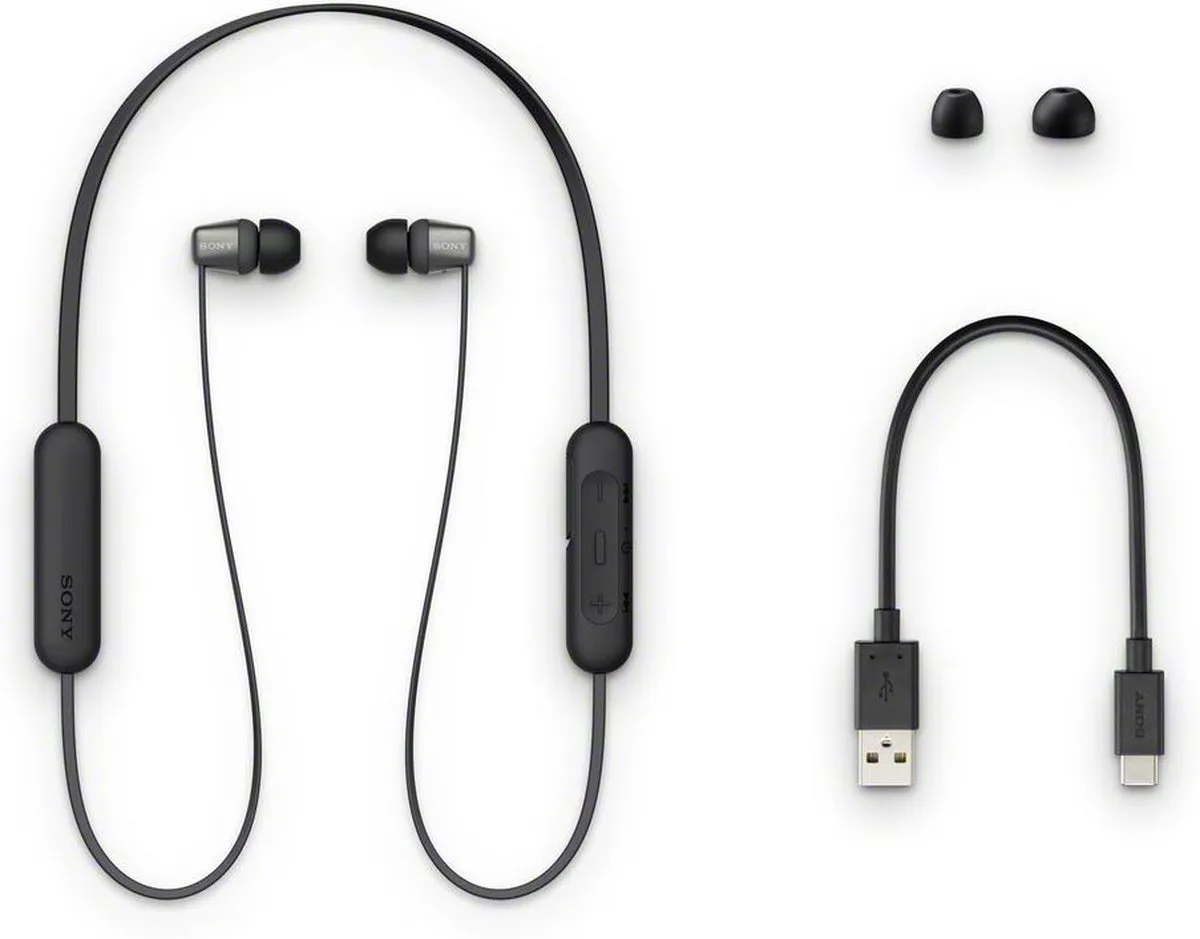 Sony WI-C310 In-Ear Headphones - Zwart - afbeelding 6 van 6