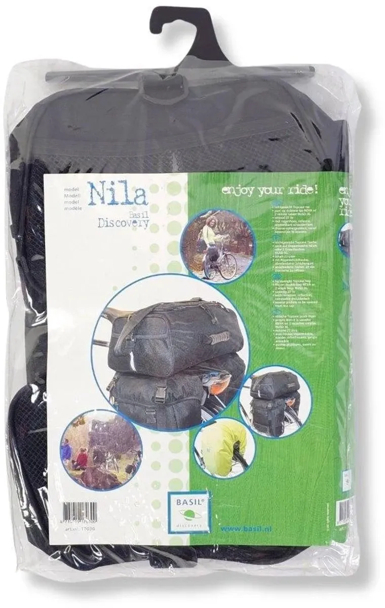 Basil TopCase Nila Tas - Zwart