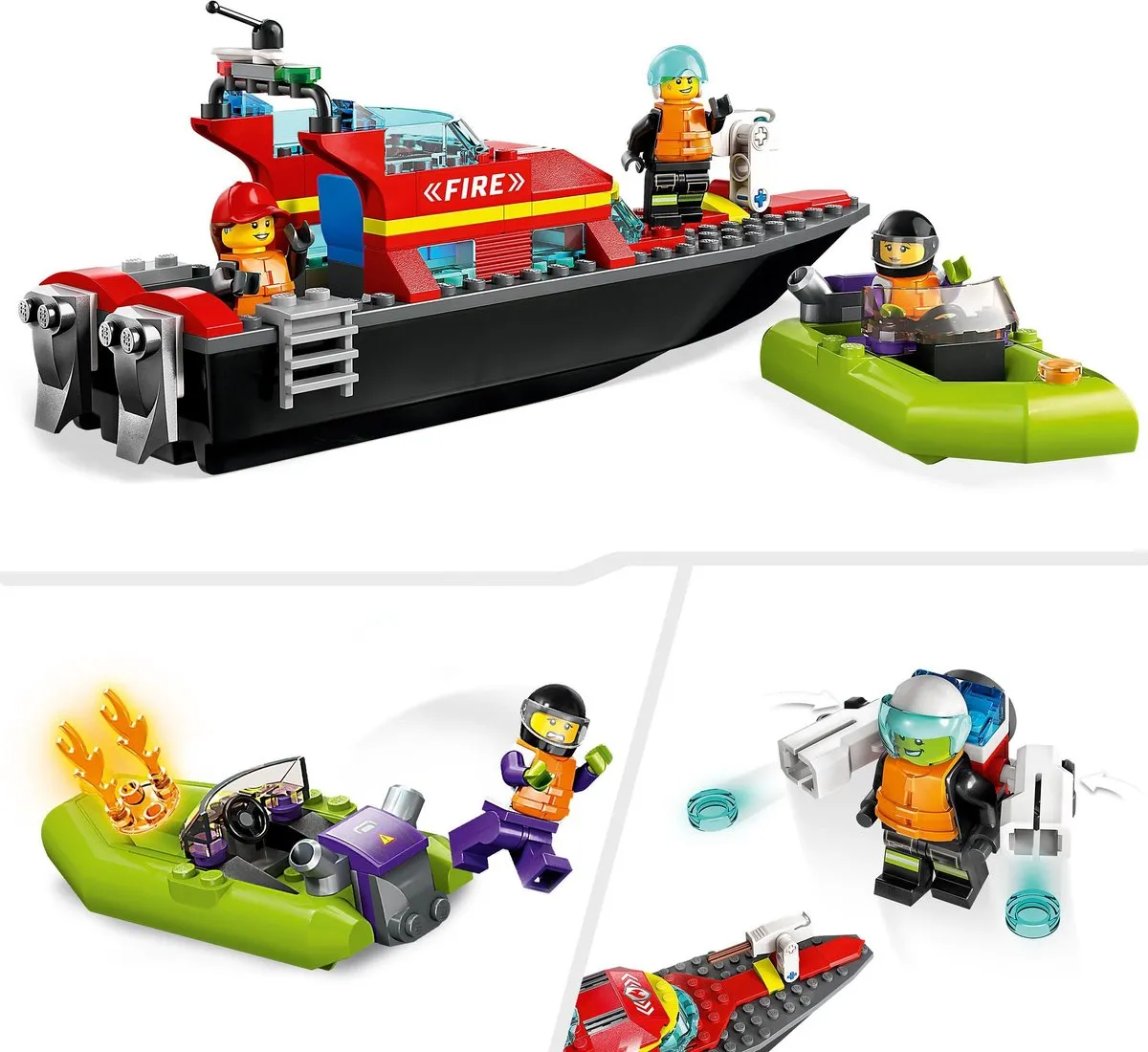 LEGO City Reddingsboot 60373 - 144 Stukken - 3 Minifiguren