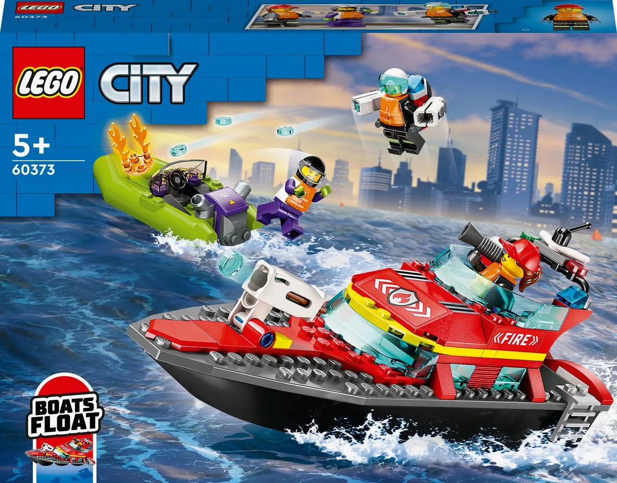 LEGO City Reddingsboot 60373 - 144 Stukken - 3 Minifiguren