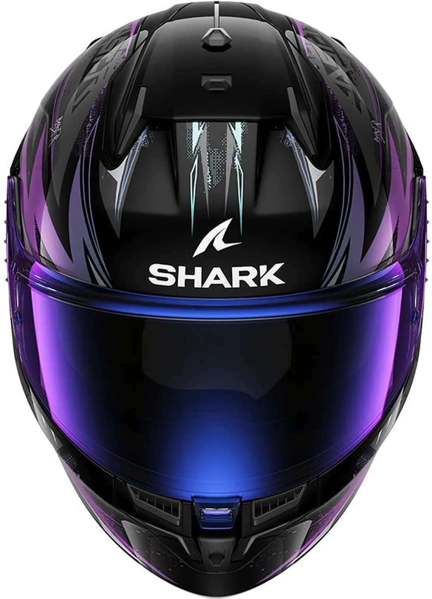 Shark D-Skwal 3 Blast-R Integraalhelm - Maat M - Zwart/Blauw/Paars - afbeelding 6 van 6