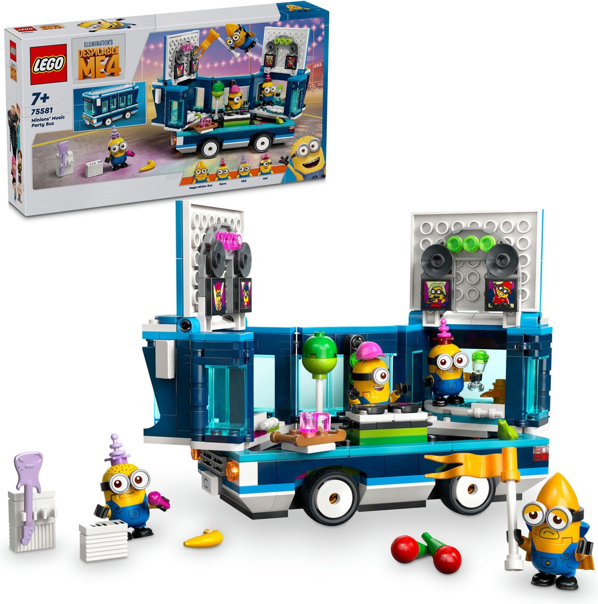 LEGO Despicable Me 4 - Muzikale feestbus van de Minions - 75581