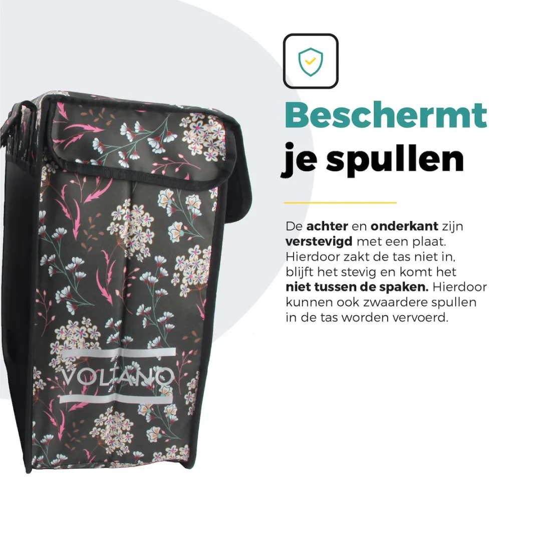 Voltano Dubbele Fietstas XXL Pink Elegance 60L - Waterdicht