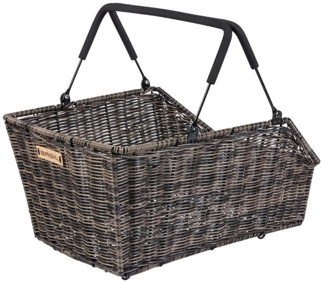 Basil Cento Rattan Look MIK Fietsmand 22L