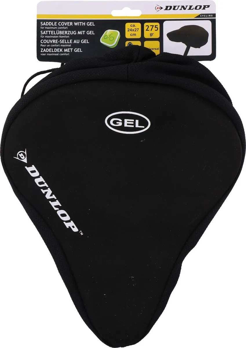 Dunlop Fietszadelhoes Gel 24x27cm - Zwart