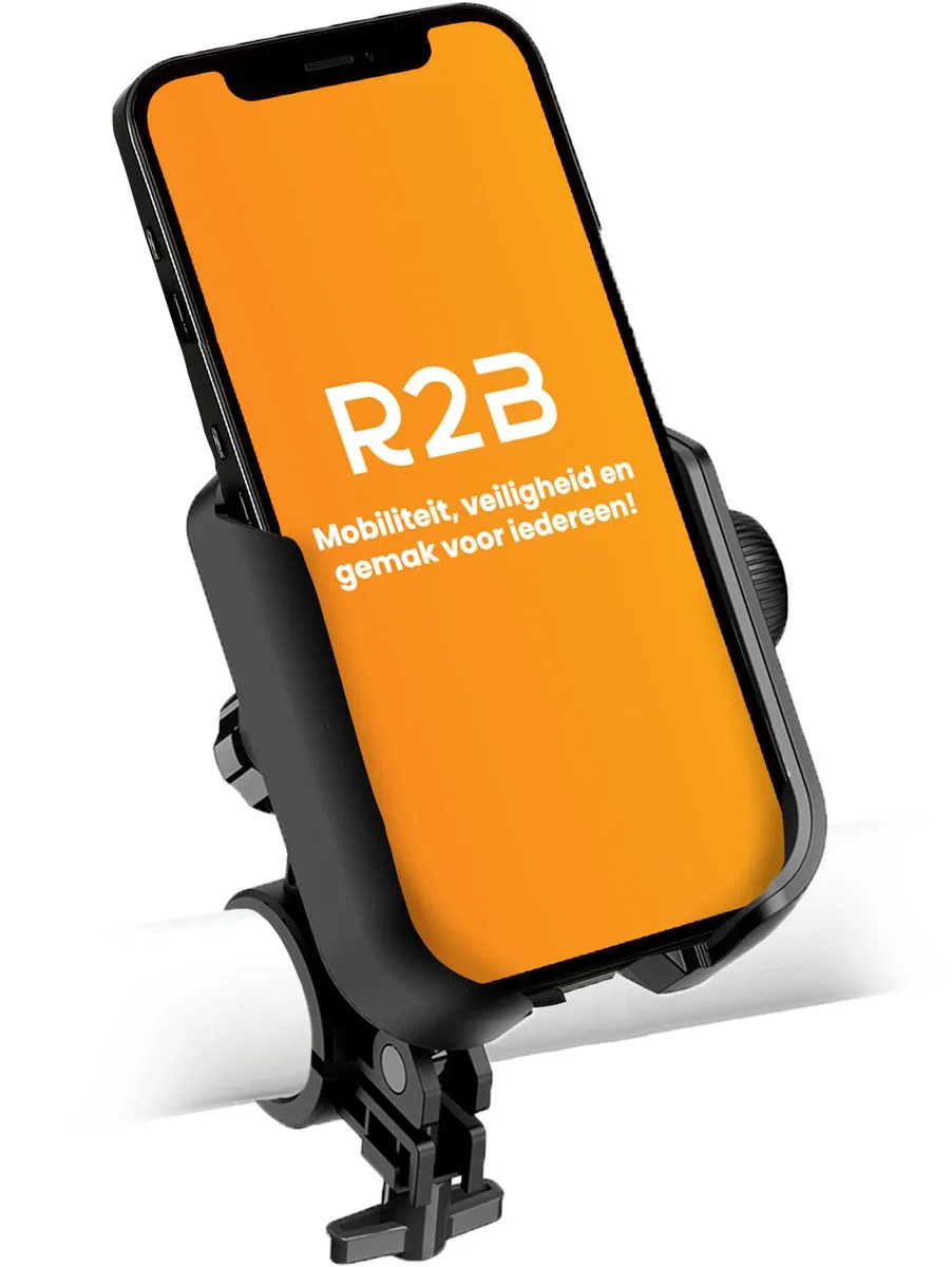 R2B Robuuste Telefoonhouder Fiets, Motor en Scooter - Gsm Houder Fiets - Fietshouder - Fiets Telefoonhouder - Smartphone Houder Fiets - Accessoires - Phone Holder Bike