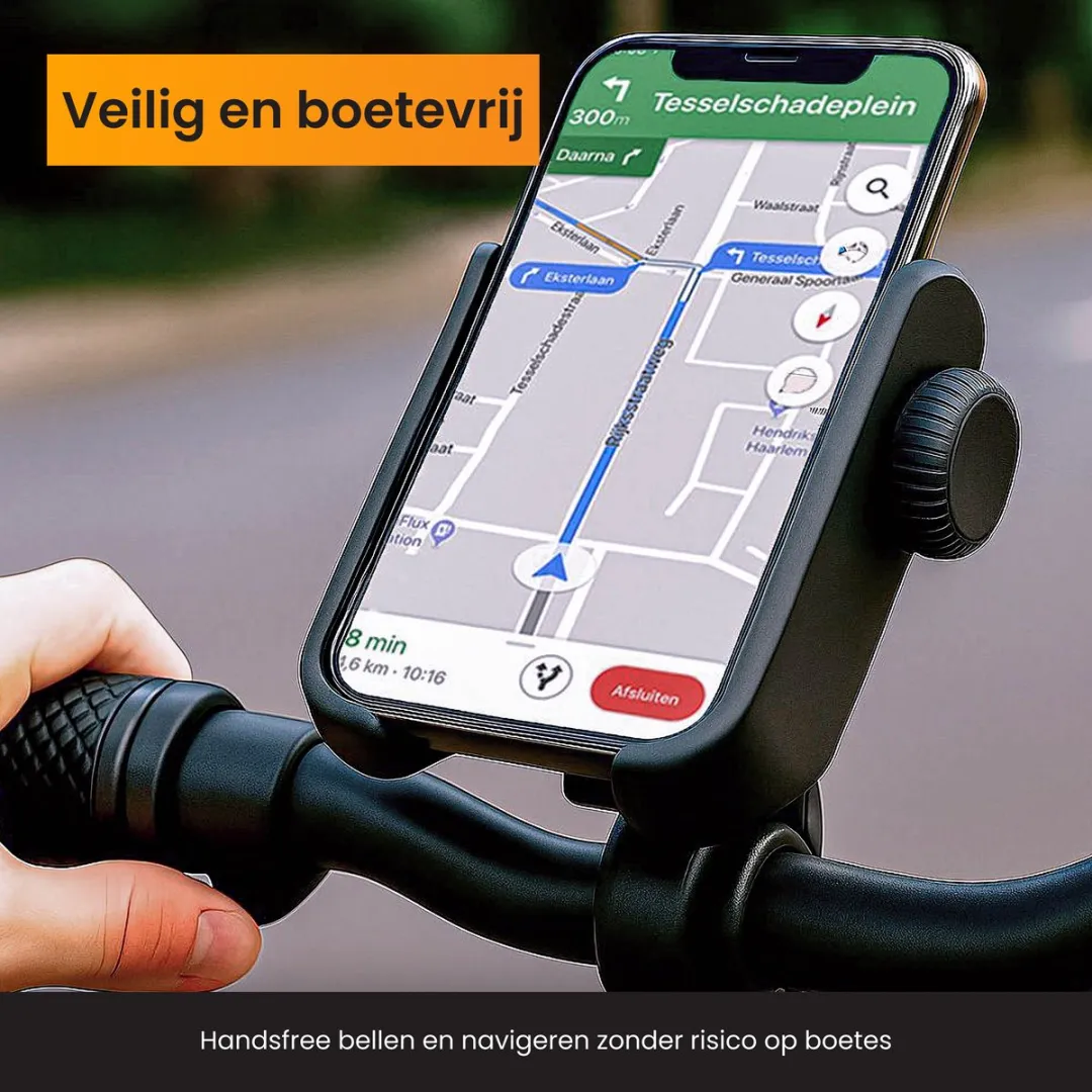 R2B Robuuste Telefoonhouder Fiets, Motor en Scooter - Gsm Houder Fiets - Fietshouder - Fiets Telefoonhouder - Smartphone Houder Fiets - Accessoires - Phone Holder Bike
