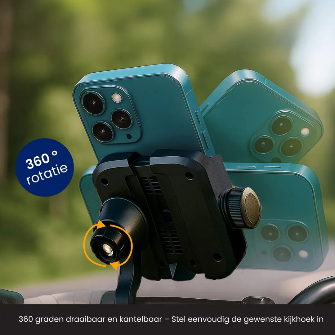 R2B Robuuste Telefoonhouder Fiets, Motor en Scooter - Gsm Houder Fiets - Fietshouder - Fiets Telefoonhouder - Smartphone Houder Fiets - Accessoires - Phone Holder Bike