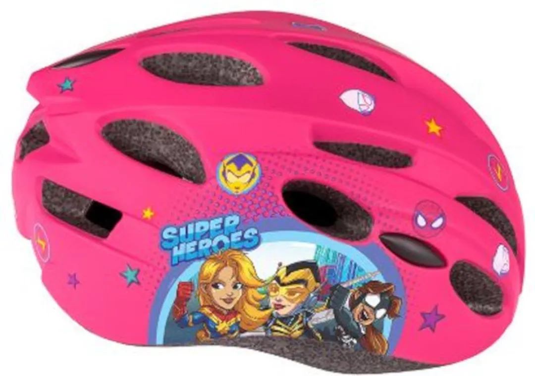 Disney Marvel Helden Kinderfietshelm - Roze - 52-56 cm