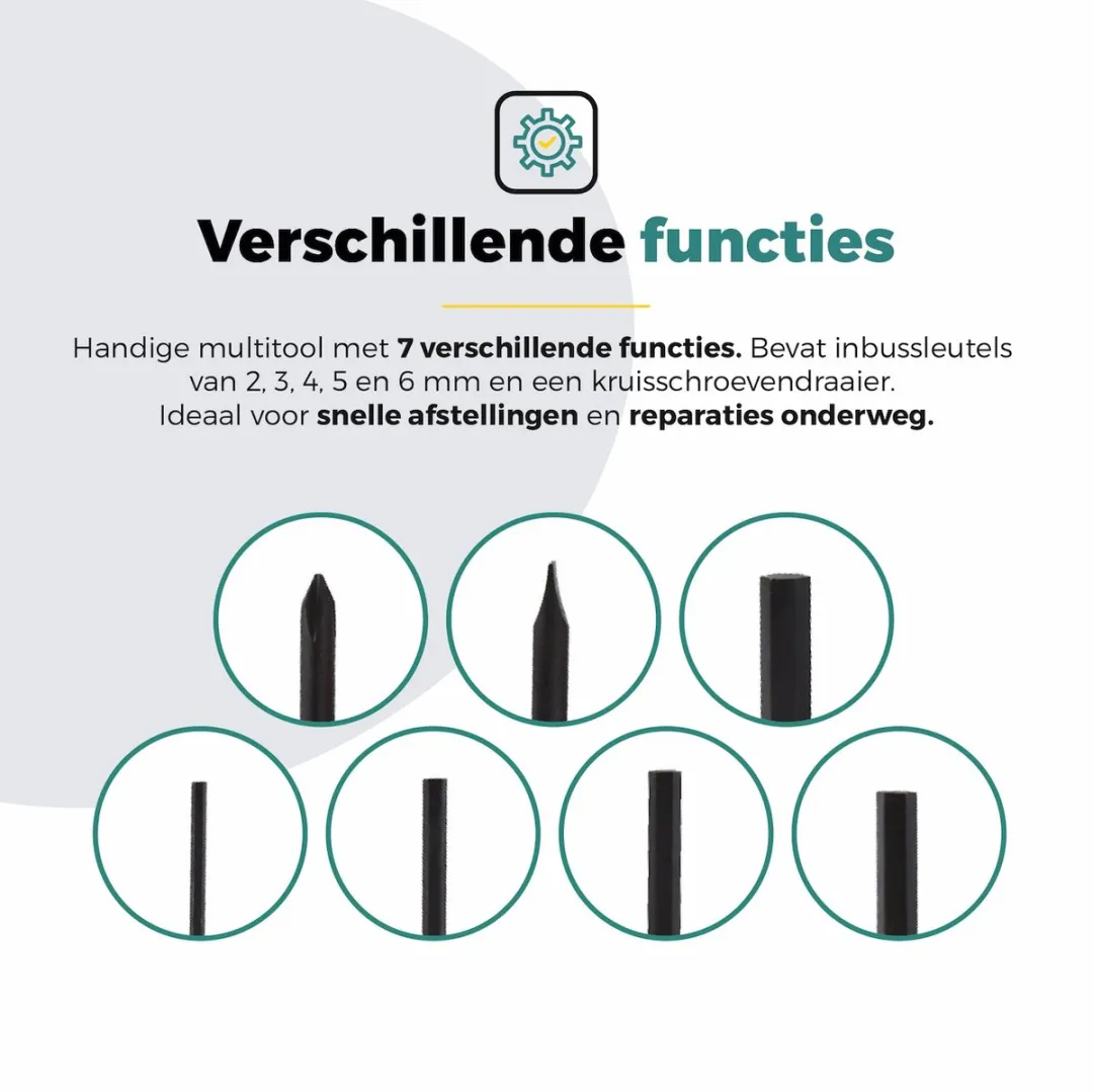Voltano Multitool Fiets 7-in-1 - Zwart